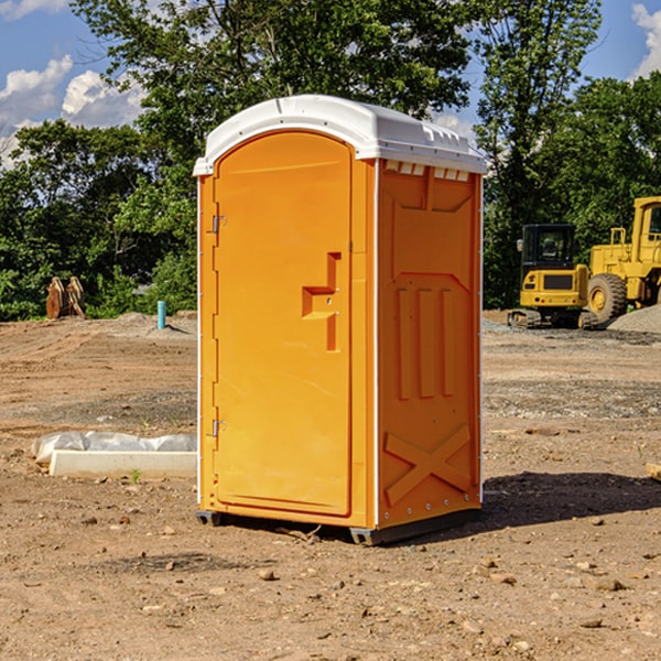 how often are the portable restrooms cleaned and serviced during a rental period in Rectortown